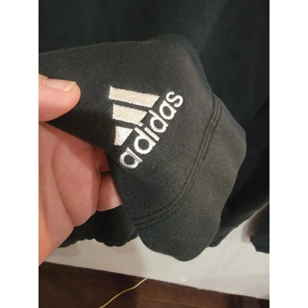 adidas Patrick Mahomes PM Logo Hoodie Men's Small Black HF4612 Distressed AS-IS